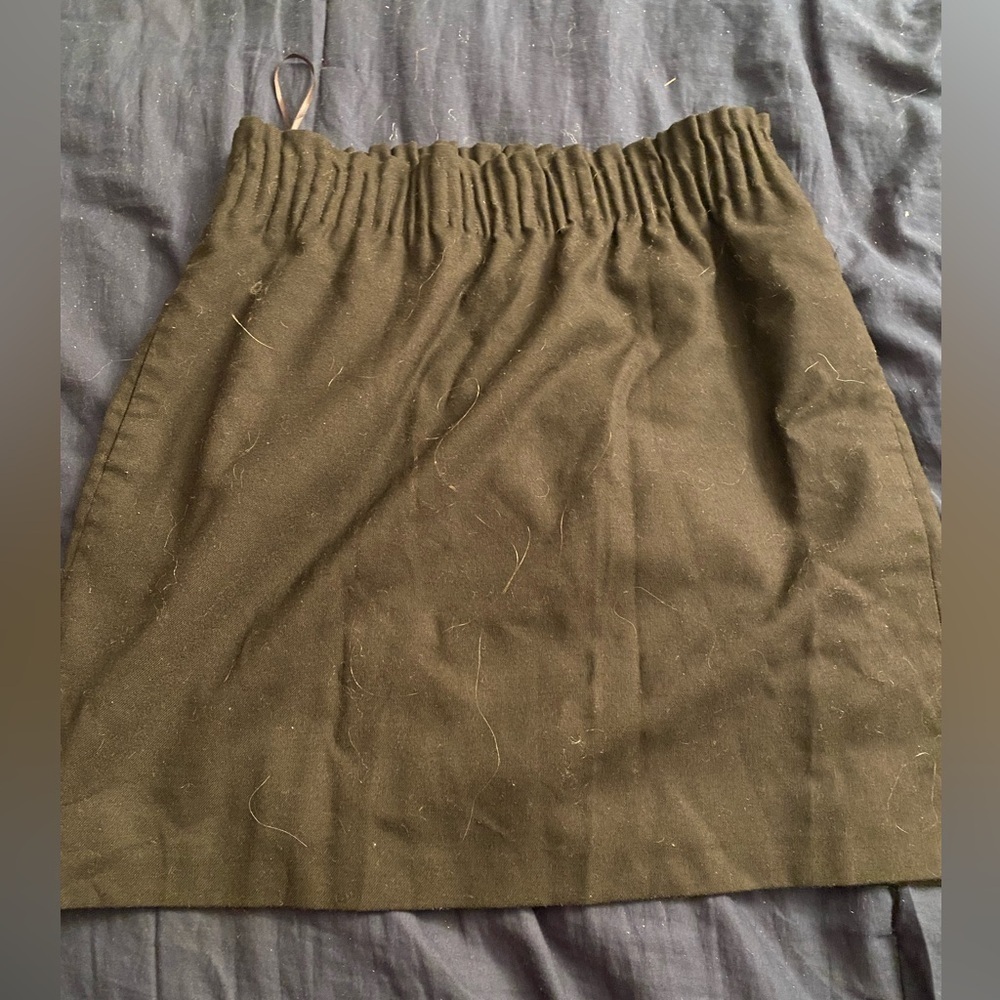 Madewell J Crew Factory Black Linen Blend “City” Skirt Paperbag Waist Officewear - Picture 9 of 9